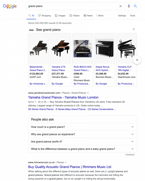Google Search Results For Grand Piano